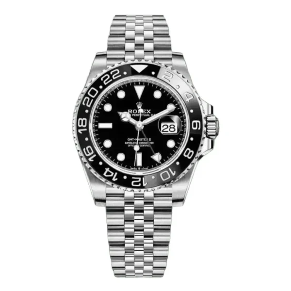 GMT-Master II Oystersteel - Black Dial Black Bezel Jubilee