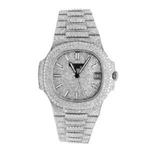 Patek Philippe Nautilus 5711/1A 40mm Full Moissanite – Customize Diamod