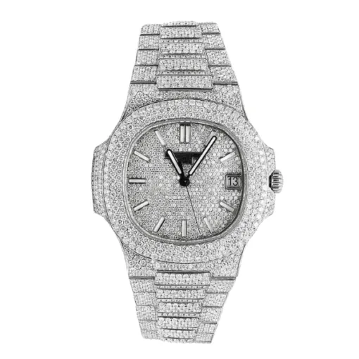 Patek Philippe Nautilus 5711/1A 40mm Full Moissanite – Customize Diamod