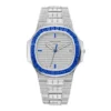 下载 (58) Patek Philippe Nautilus 5711/1A 40mm Demi Baugette Blue Full Moissanite HongKong – Customize Diamod